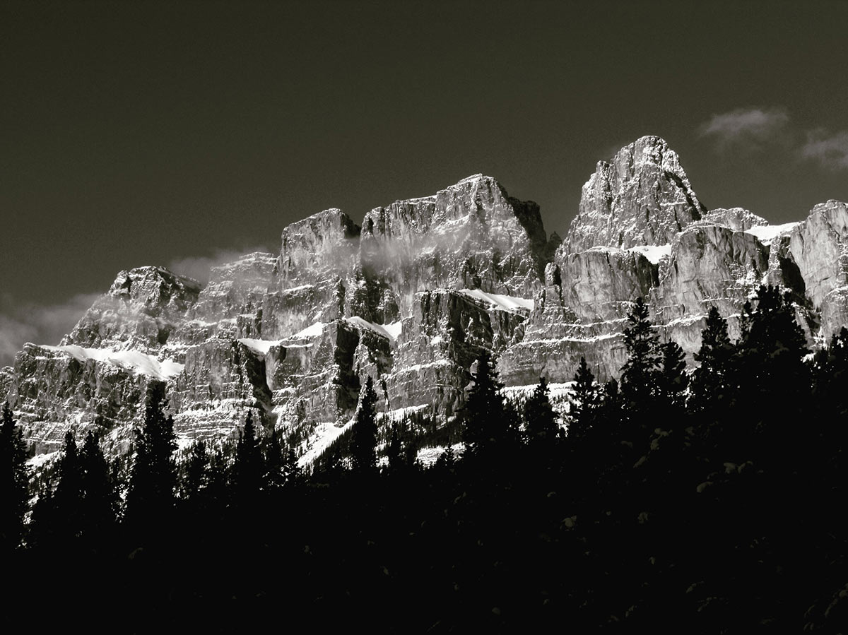 Castle Mountain (Siksika: Miistukskoowa) is a mountain located within Banff National Park in the Canadian Rockies, approximately halfway between Banff and Lake Louise.