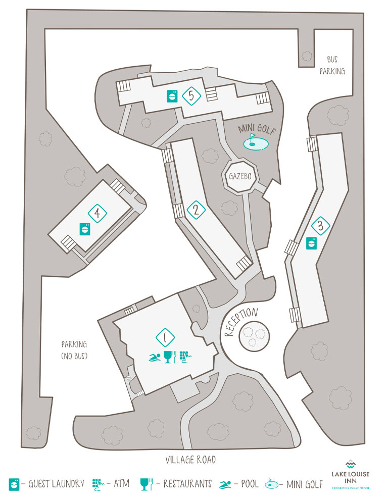 Lake Louise Inn property map