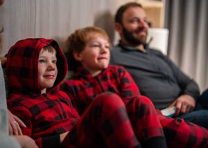 getting cosy with the family in our family friendly rooms